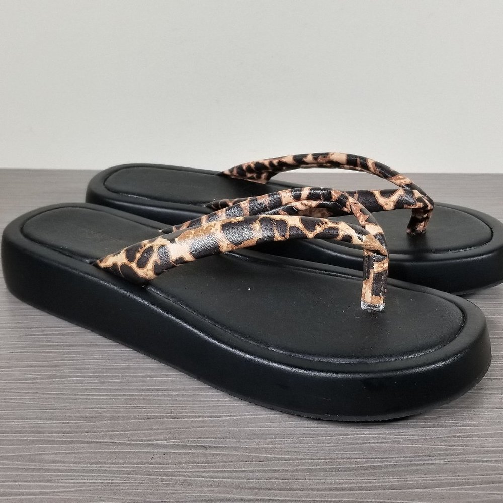 14th & Union Audrina Animal Print Flatform/Platform Sandal, Womens Size 9 M
